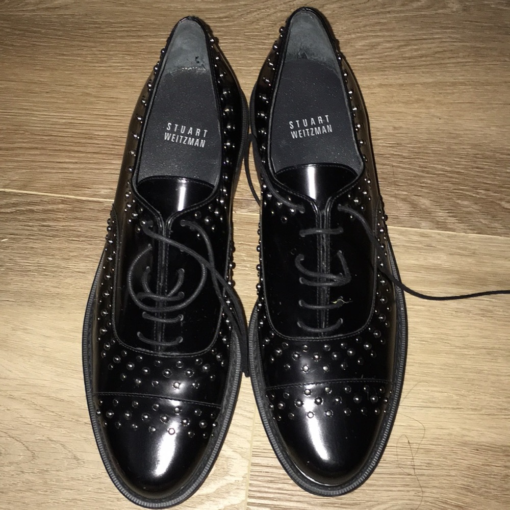 STUART WEITZMAN studded leather NWT brogues
